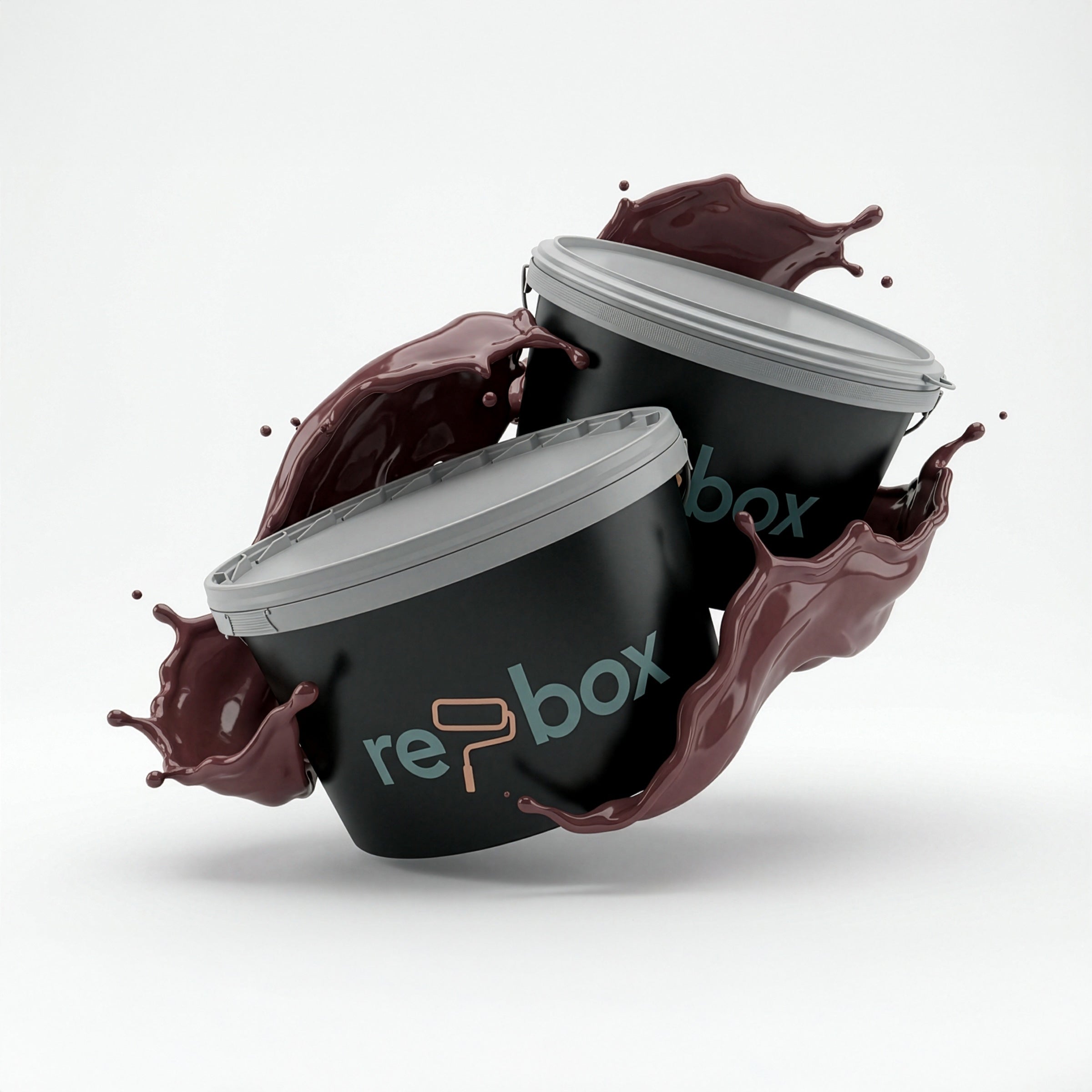 Farbeimer re-box Wandfarbe Berry Veil No. 21 in tiefem Beerenrot