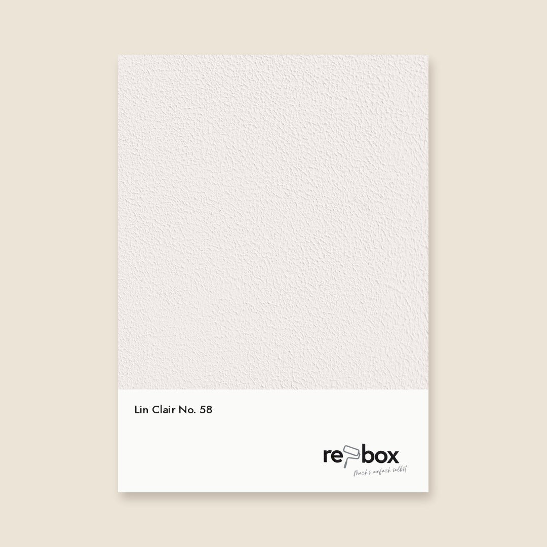 Farbmusterkarte Lin Clair No. 58 von re-box