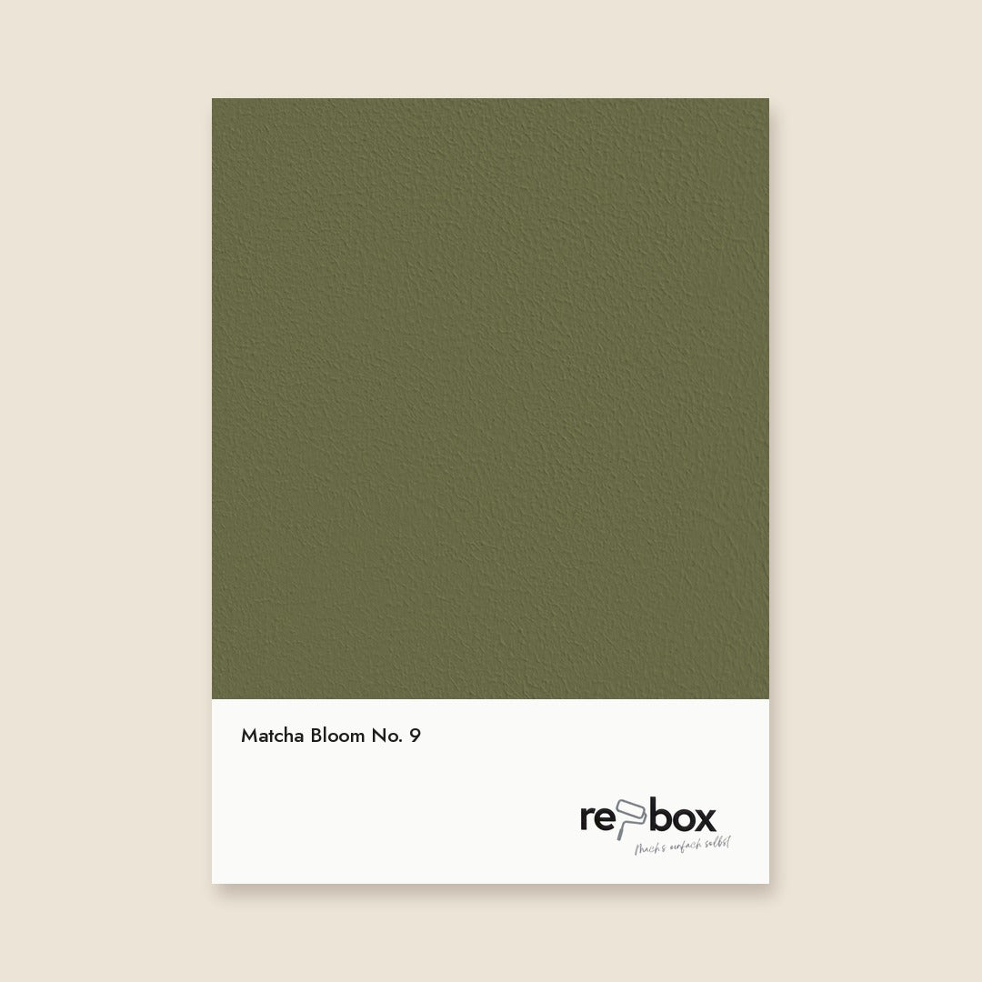 Farbmusterkarte Matcha Bloom No. 9 von re-box