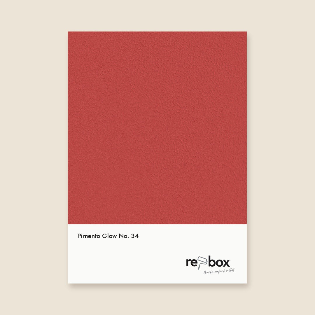 Farbmusterkarte Pimento Glow No. 34 von re-box