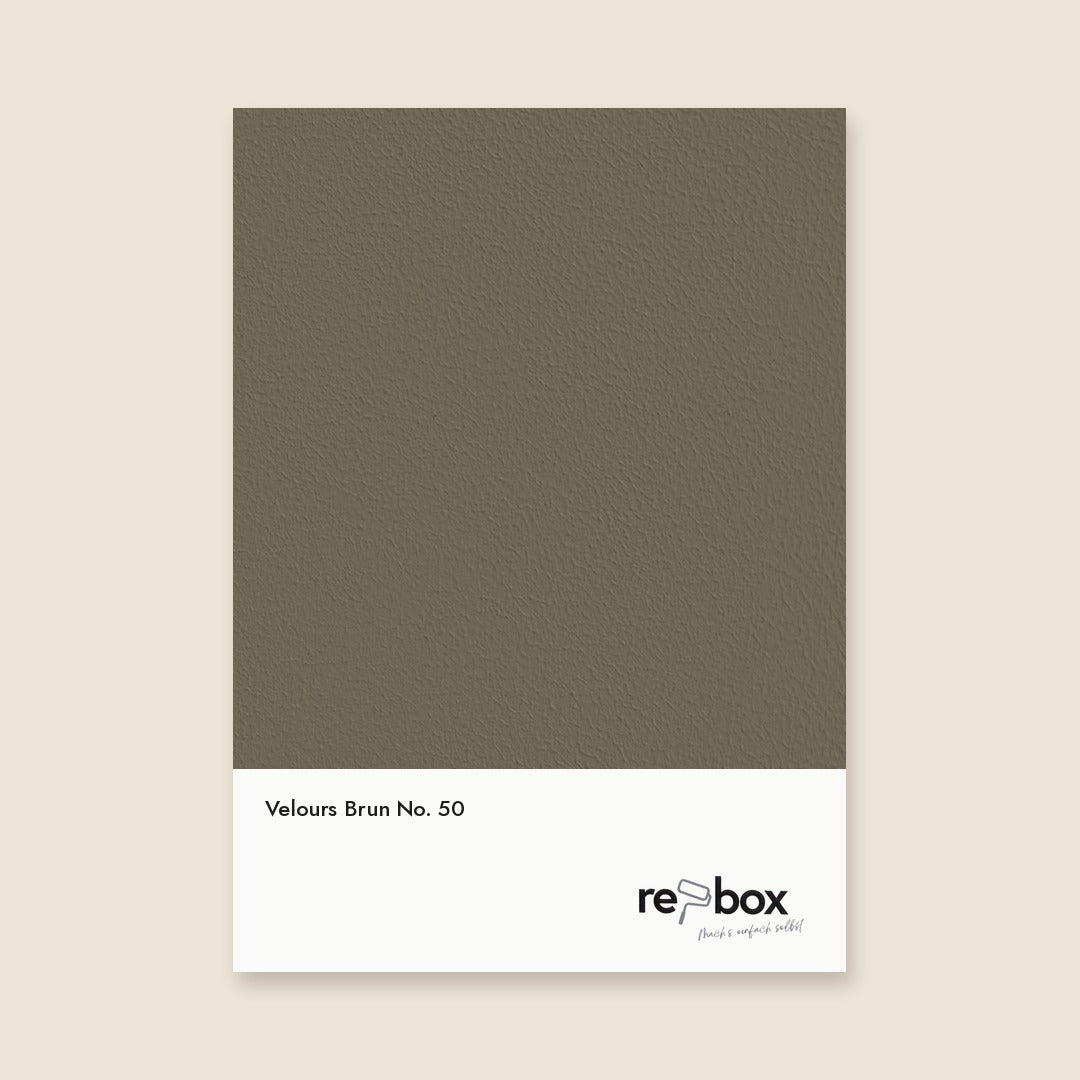 Farbmusterkarte Velours Brun No. 50 von re-box
