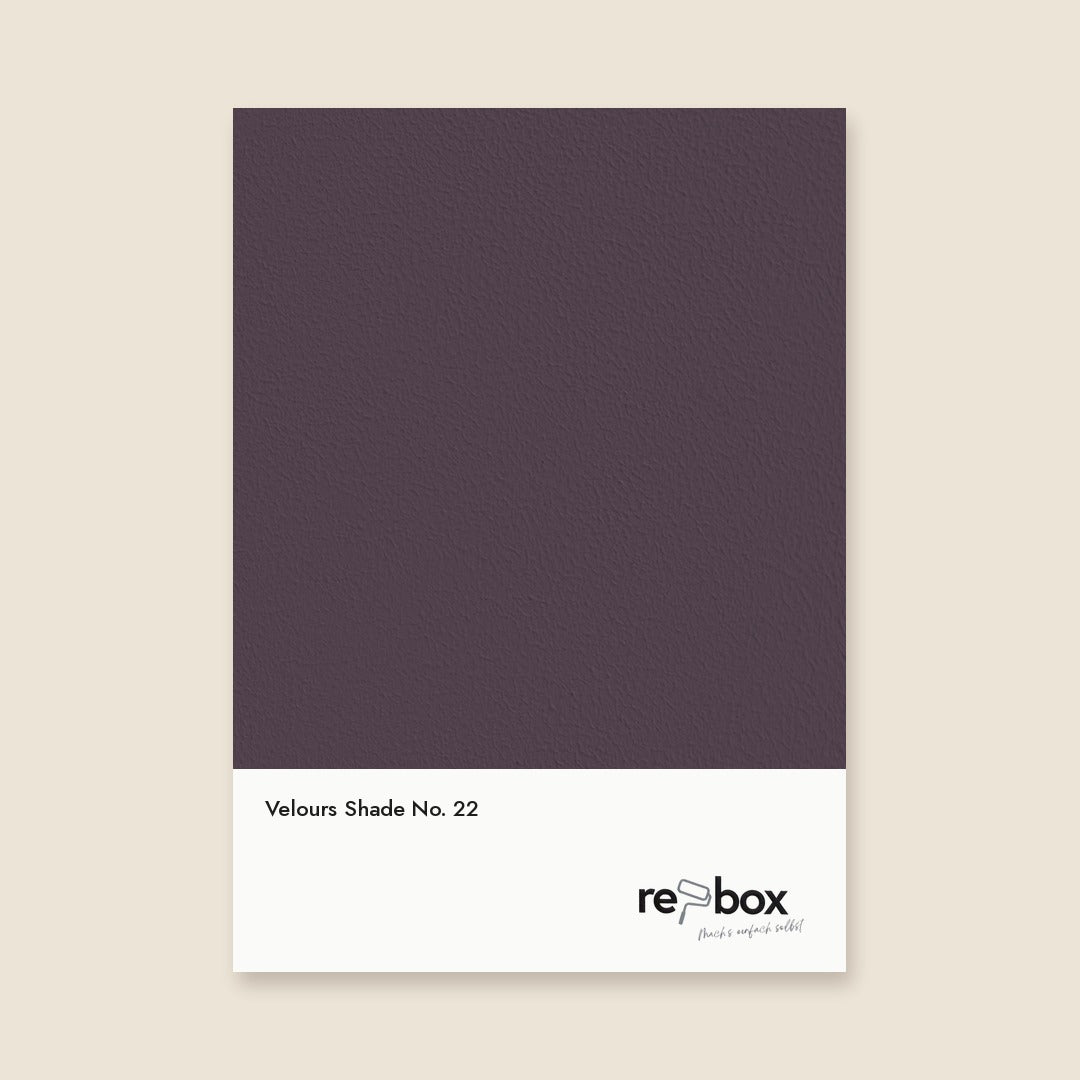 Farbmusterkarte Velours Shade No. 22 von re-box
