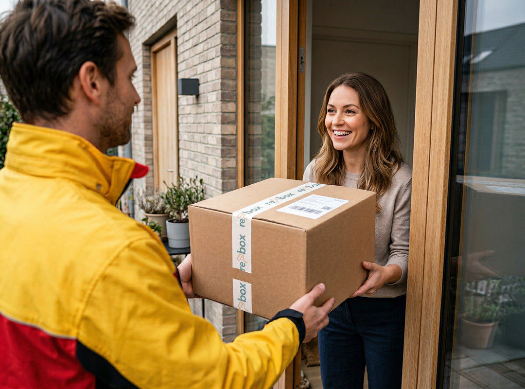 re-box – Versandübergabe des Pakets an DHL/UPS