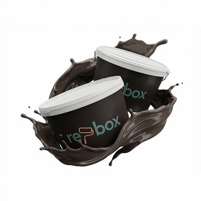 Farbeimer re-box Wandfarbe Brun Moka No. 53 in kräftigem Mokkabraun
