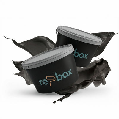 Farbeimer re-box Wandfarbe Charbon Nuit No. 49 in tiefem Schwarz
