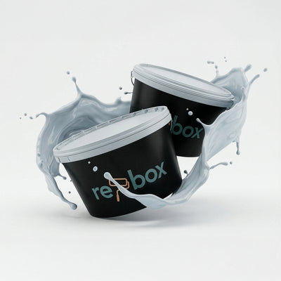 Farbeimer re-box Wandfarbe Gesso Clair No. 57 in cremigem Off-White