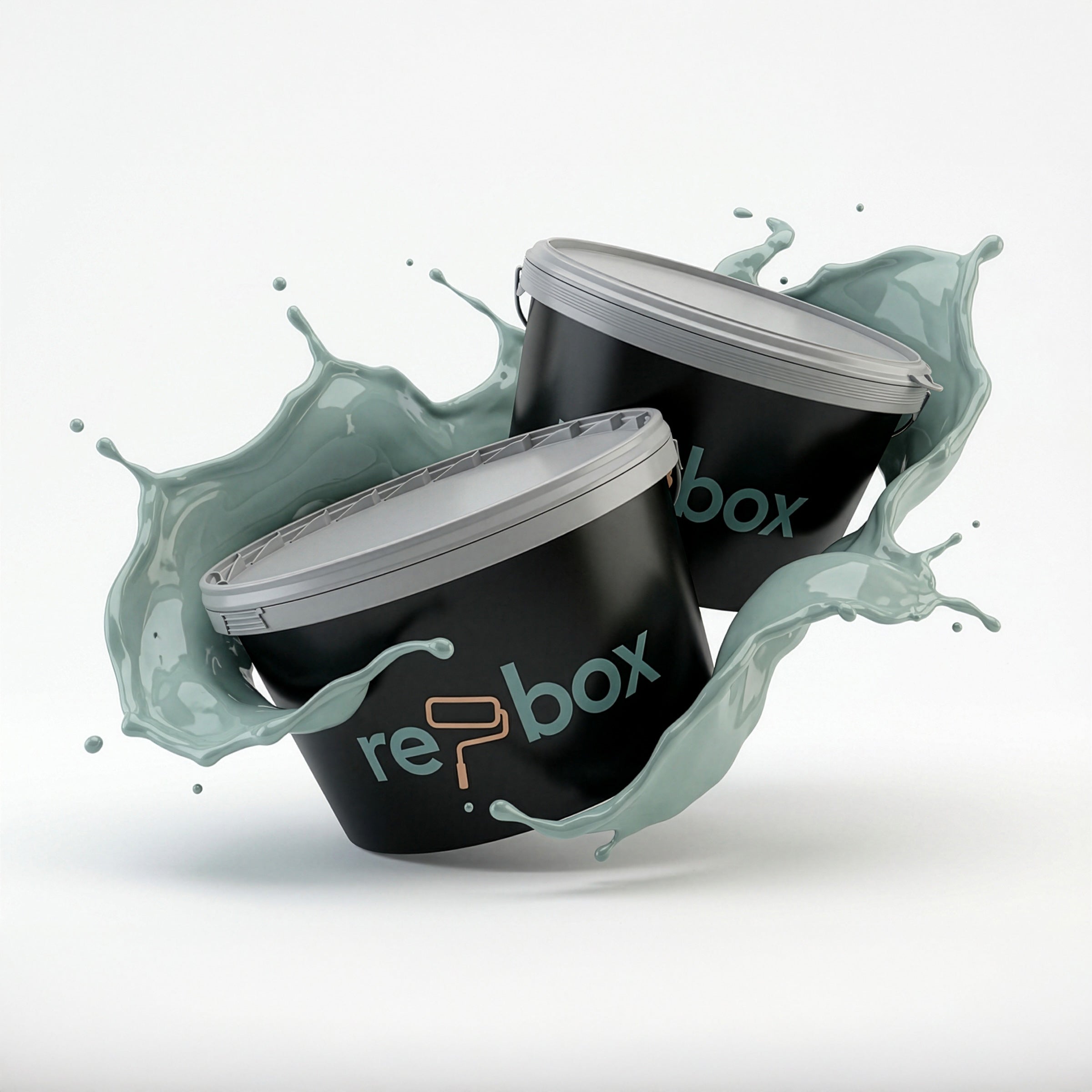 Farbeimer re-box Wandfarbe Harbour Blue No. 18 in frischem Meeresblau