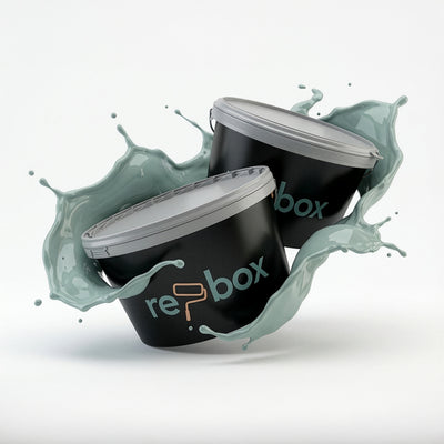 Farbeimer re-box Wandfarbe Harbour Blue No. 18 in frischem Meeresblau