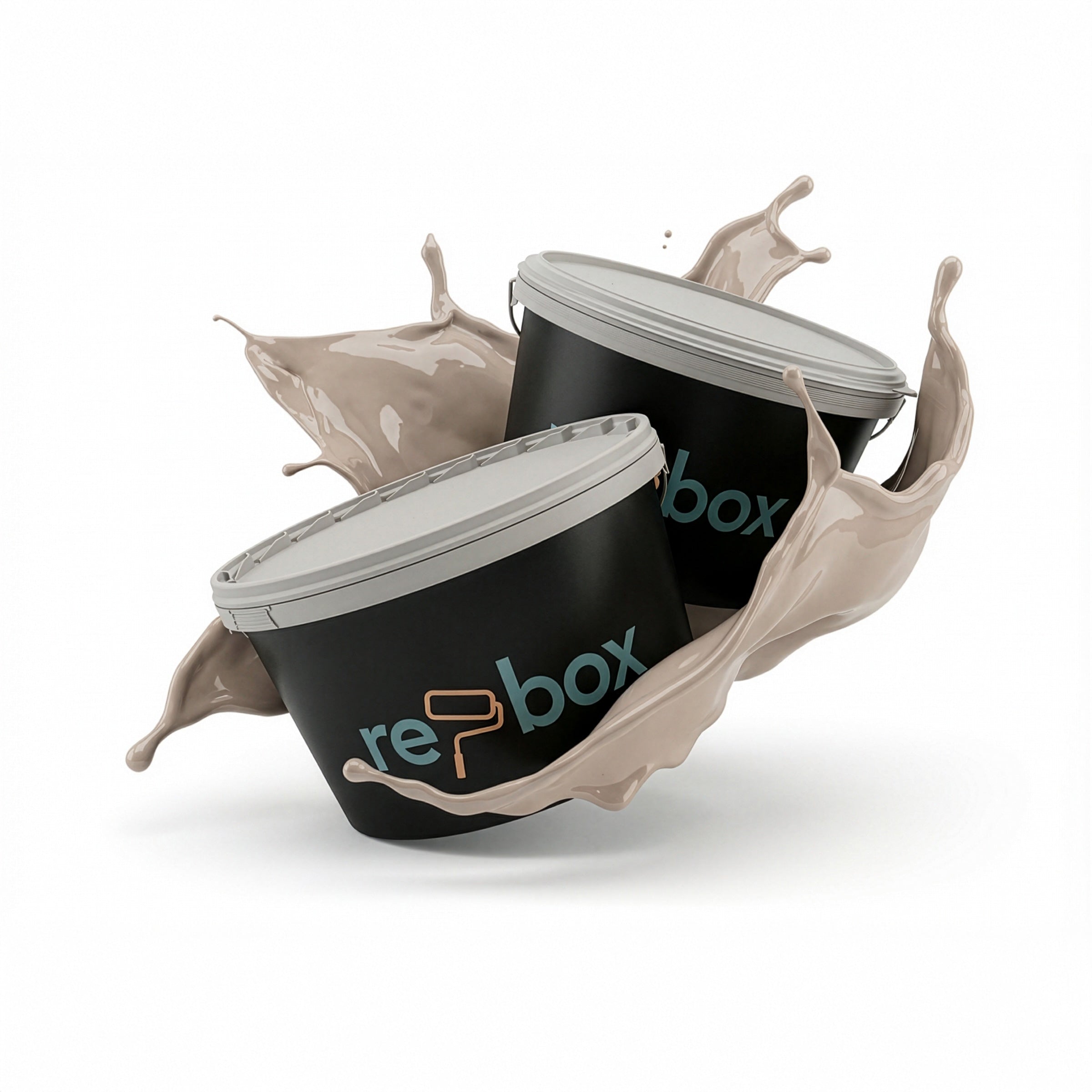 Farbeimer re-box Wandfarbe Hippo Shade No. 19 in sanftem Beige