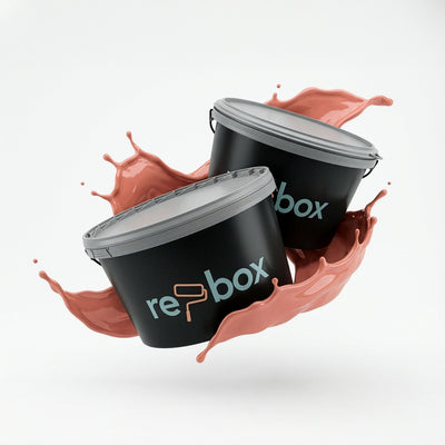 Farbeimer re-box Wandfarbe Ochre Flame No. 23 in intensivem Ockerorange