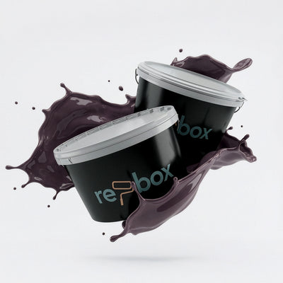 Farbeimer re-box Wandfarbe Velours Shade No. 22 in tiefem Violett