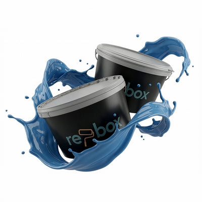 Farbeimer re-box Wandfarbe Blooming Tisane No. 37 in intensivem Mittelblau