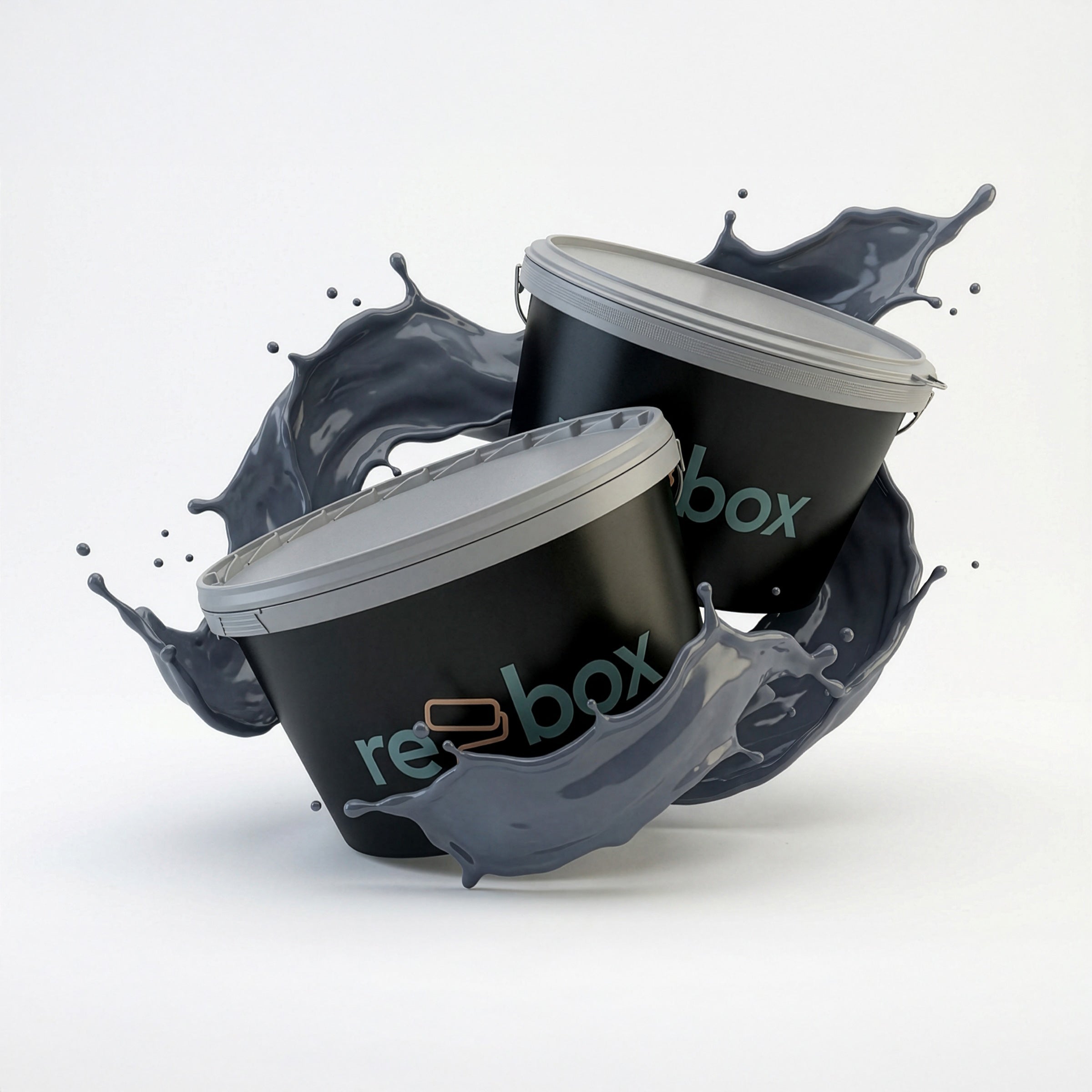 Farbeimer re-box Wandfarbe Blue Dark No. 27 in tiefem, sattem Blau