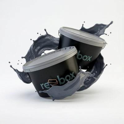 Farbeimer re-box Wandfarbe Blue Dark No. 27 in tiefem, sattem Blau