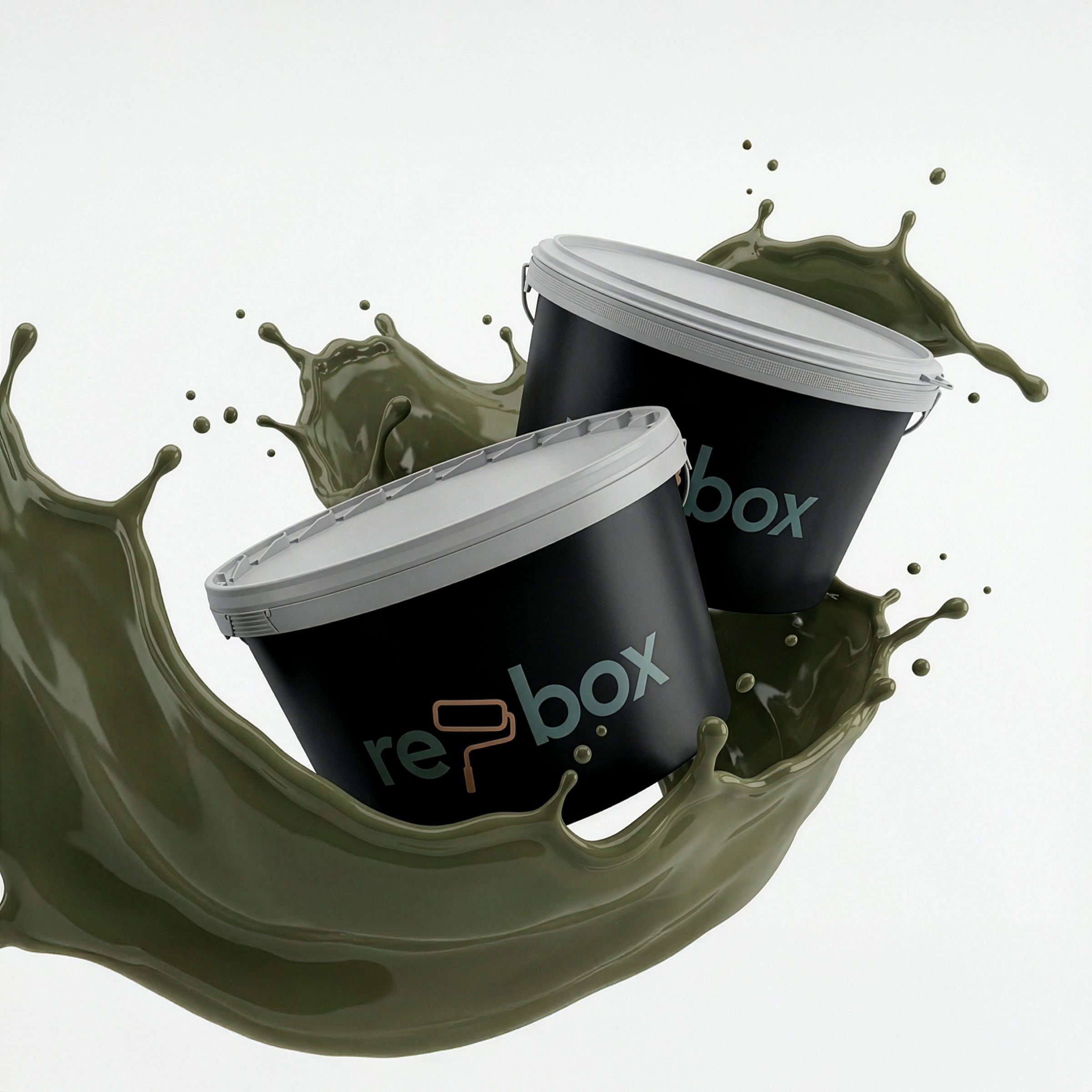 Farbeimer re-box Wandfarbe Matcha Bloom No. 9 in lebendigem Matcha-Grün