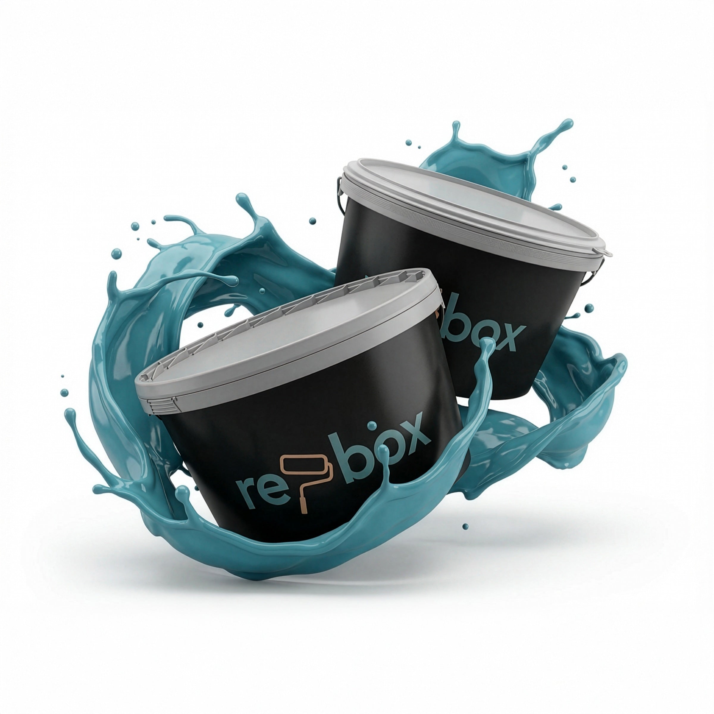 Farbeimer re-box Wandfarbe Nice Breeze No. 36 in frischem Türkisblau