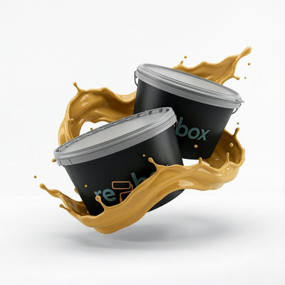 Farbeimer re-box Wandfarbe Saffron Glow No. 32 in intensivem Safrangelb