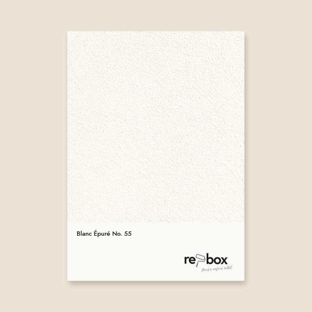 Farbmusterkarte Blanc Épuré No. 55 von re-box