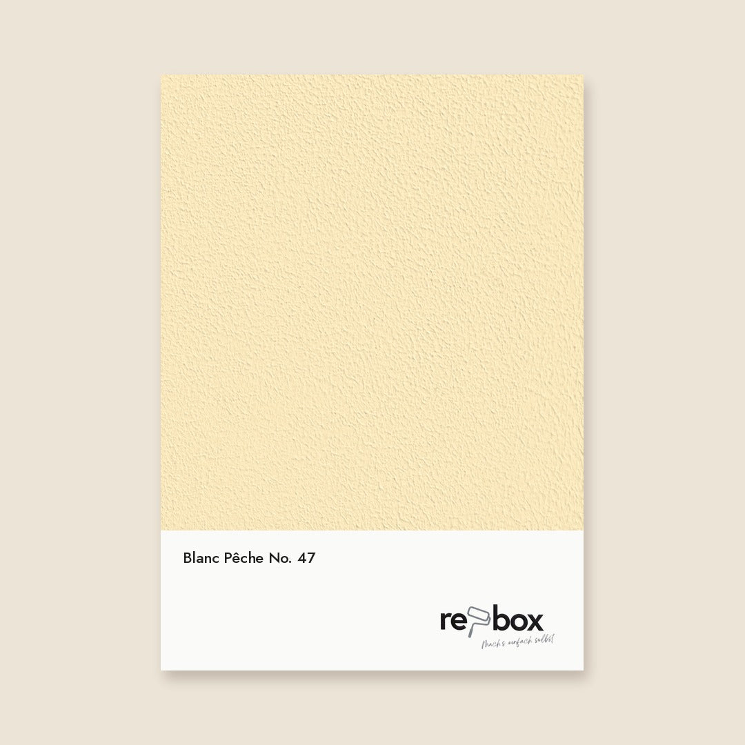 Farbmusterkarte Blanc Pêche No. 47 von re-box