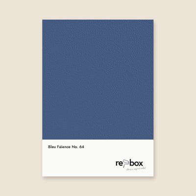 Farbmusterkarte Bleu Faïence No. 64 von re-box