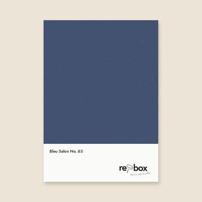 Farbmusterkarte Bleu Salon No. 63 von re-box