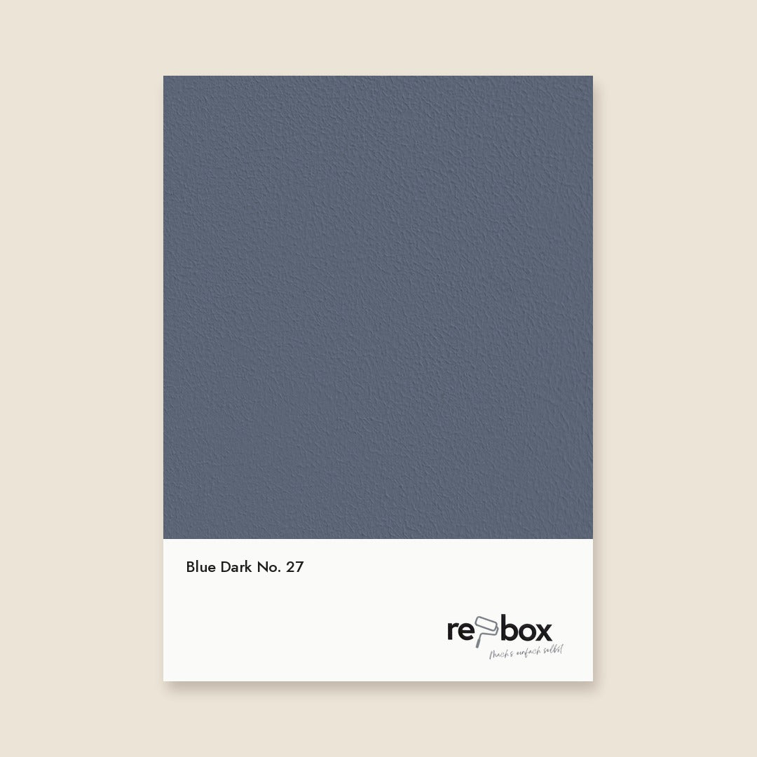 Farbmusterkarte Blue Dark No. 27 von re-box
