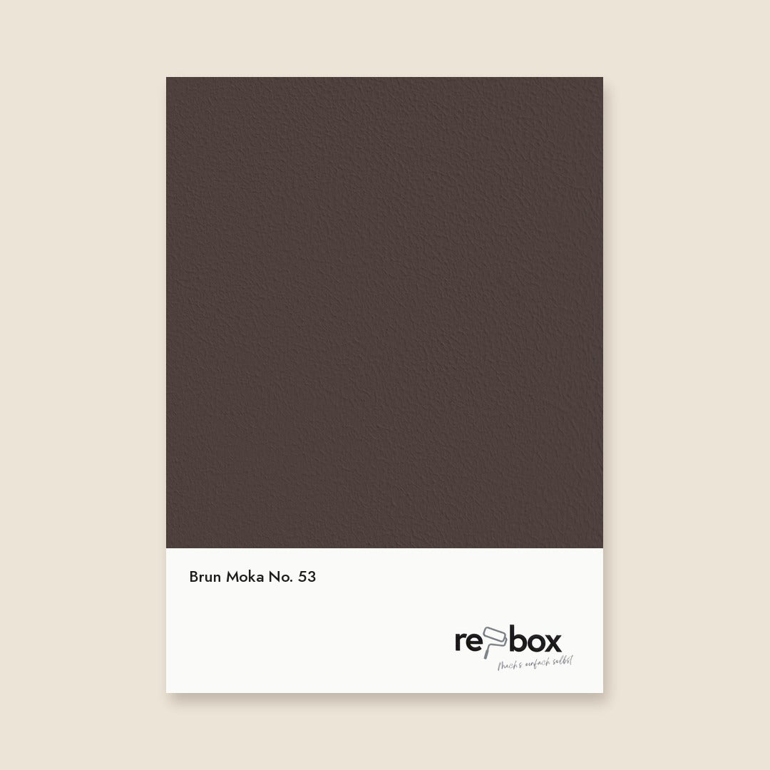 Farbmusterkarte Brun Moka No. 53 von re-box