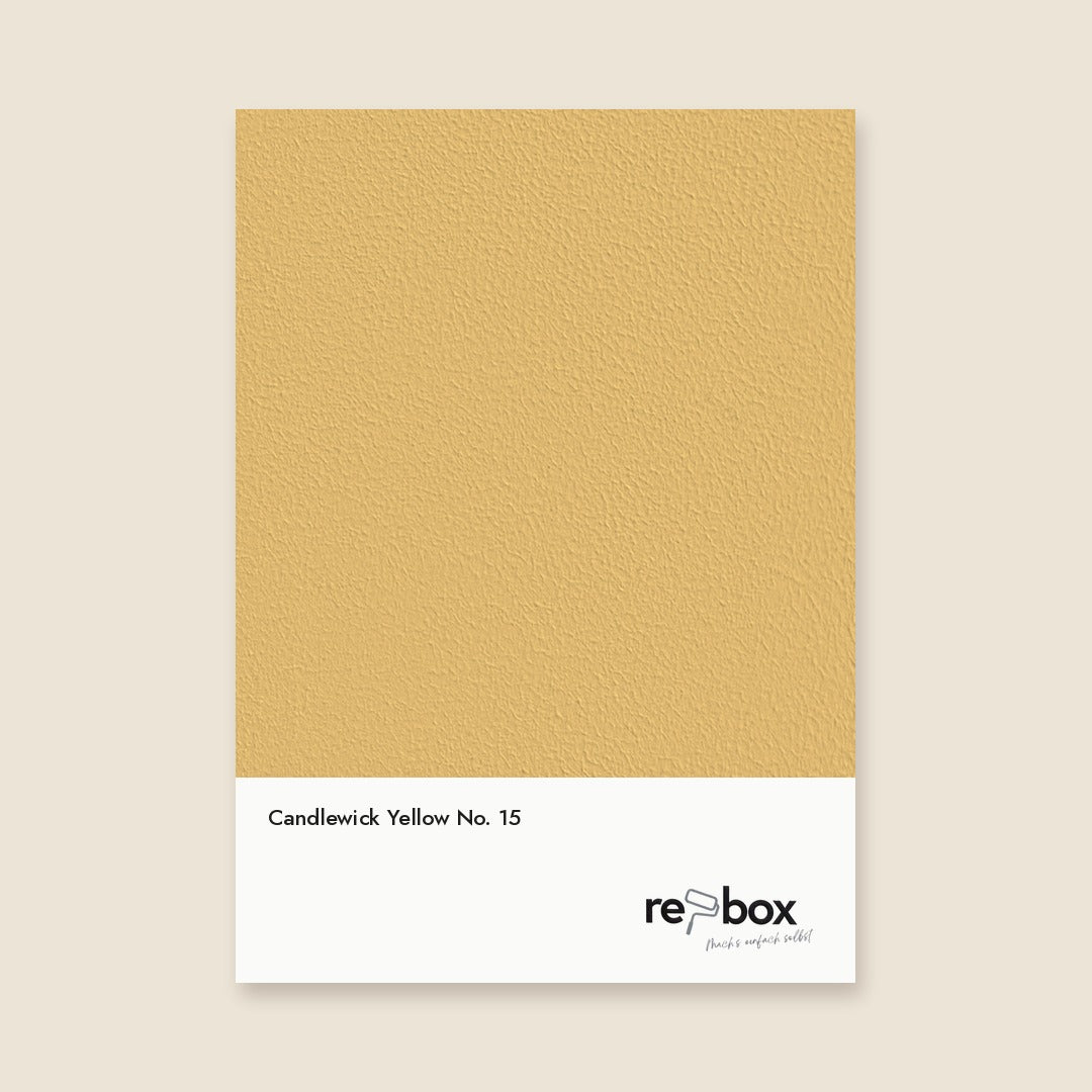 Farbmusterkarte Candlewick Yellow No. 15 von re-box
