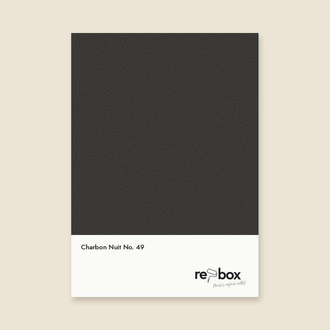 Farbmusterkarte Charbon Nuit No. 49 von re-box