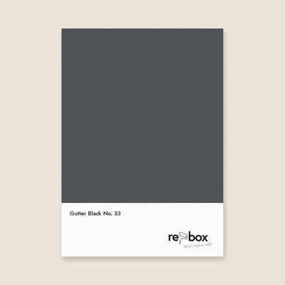 Farbmusterkarte Gutter Black No. 33 von re-box
