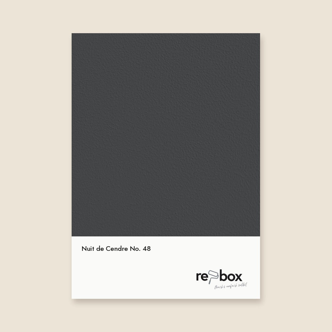 Farbmusterkarte Nuit de Cendre No. 48 von re-box