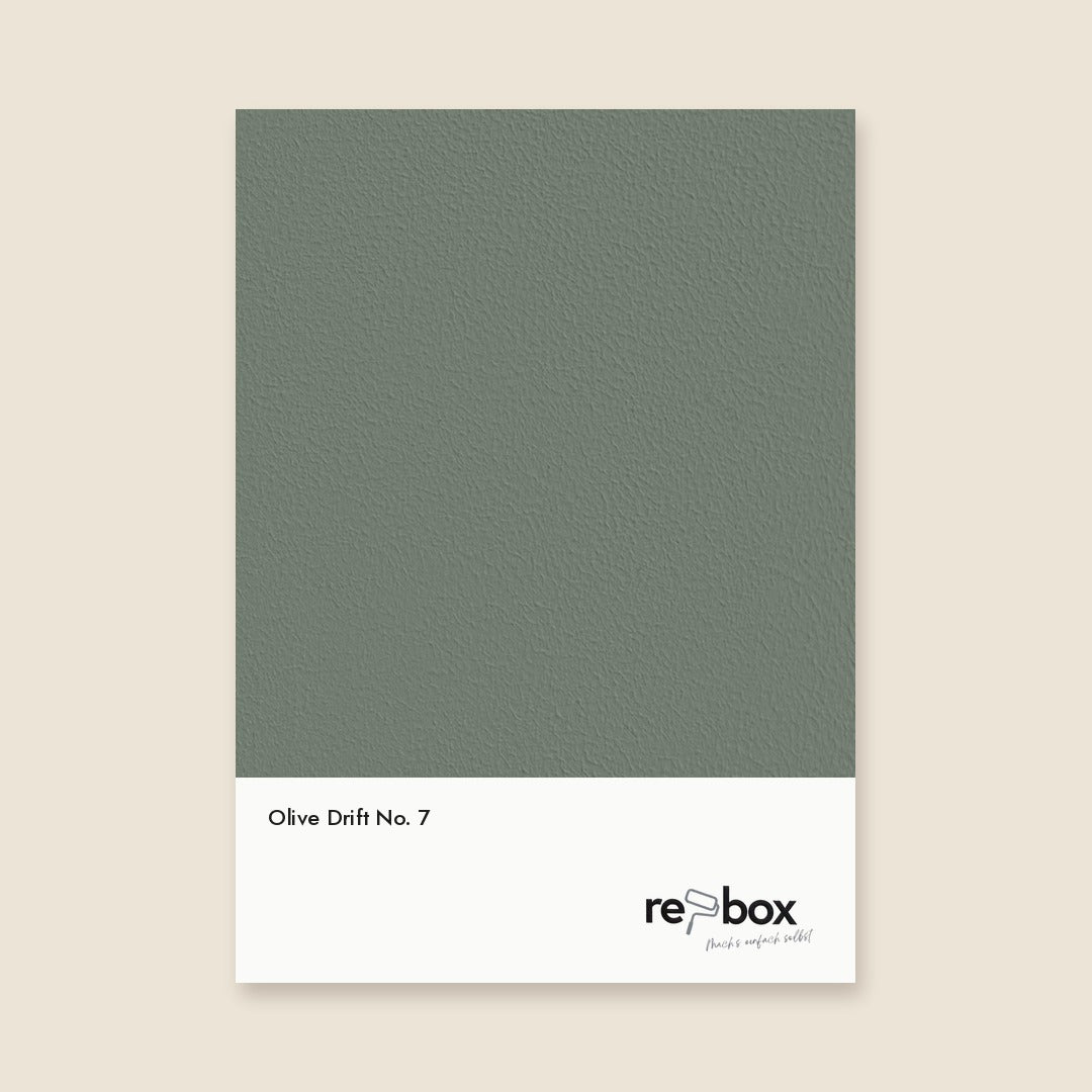 Farbmusterkarte Olive Drift No. 7 von re-box
