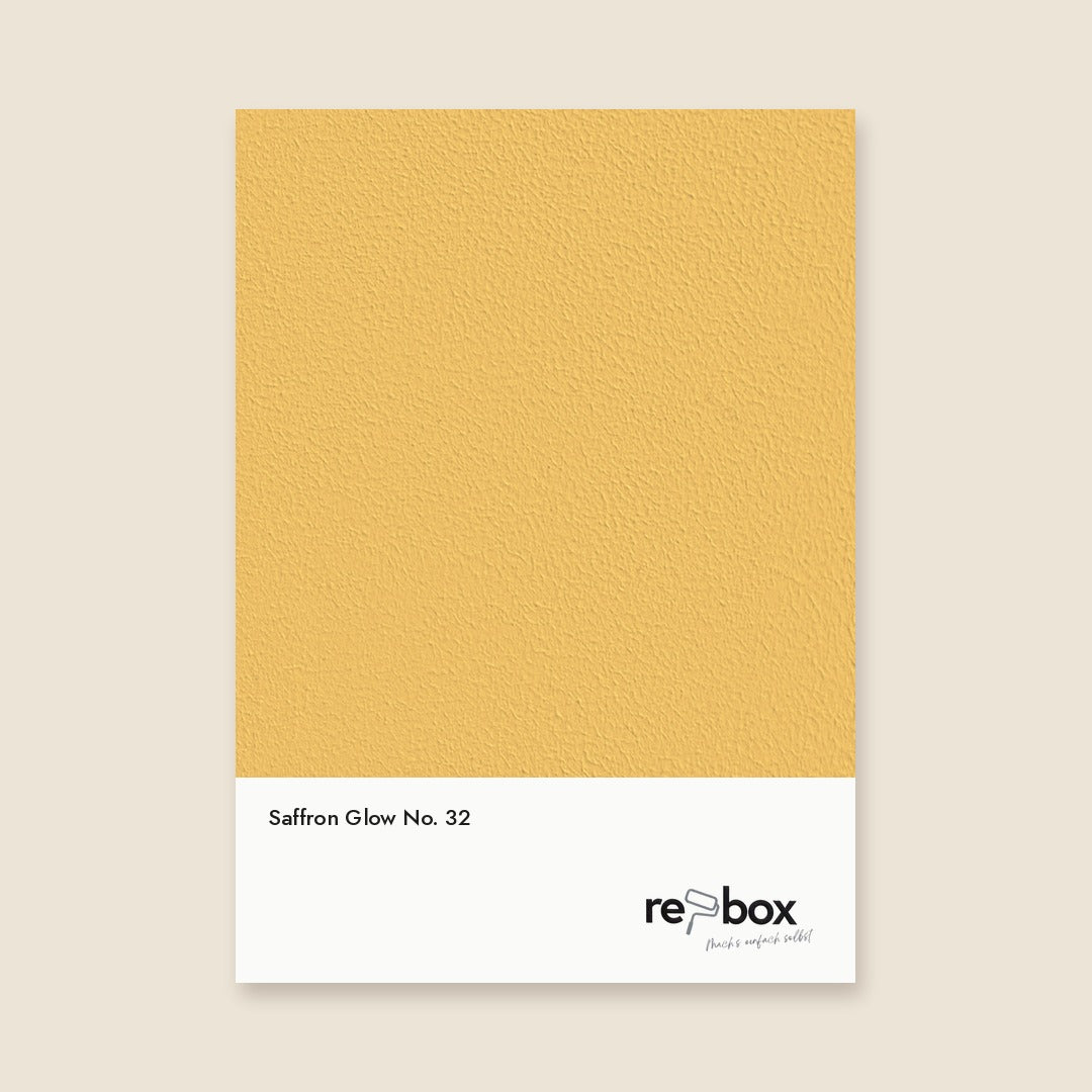 Farbmusterkarte Saffron Glow No. 32 von re-box