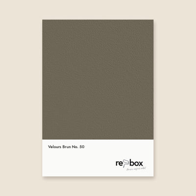 Farbmusterkarte Velours Brun No. 50 von re-box
