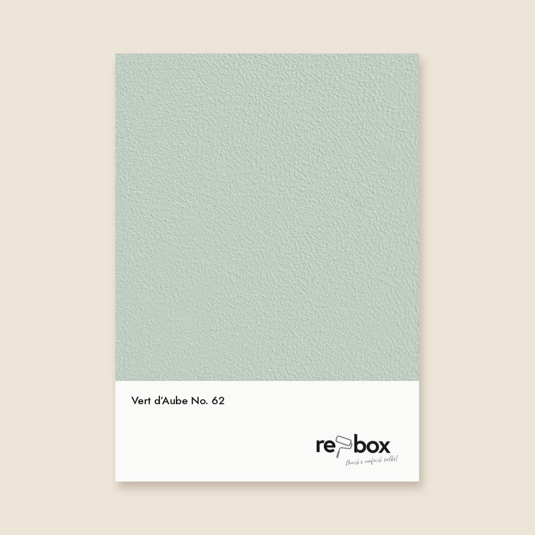 Farbmusterkarte Vert d’Aube No. 62 von re-box