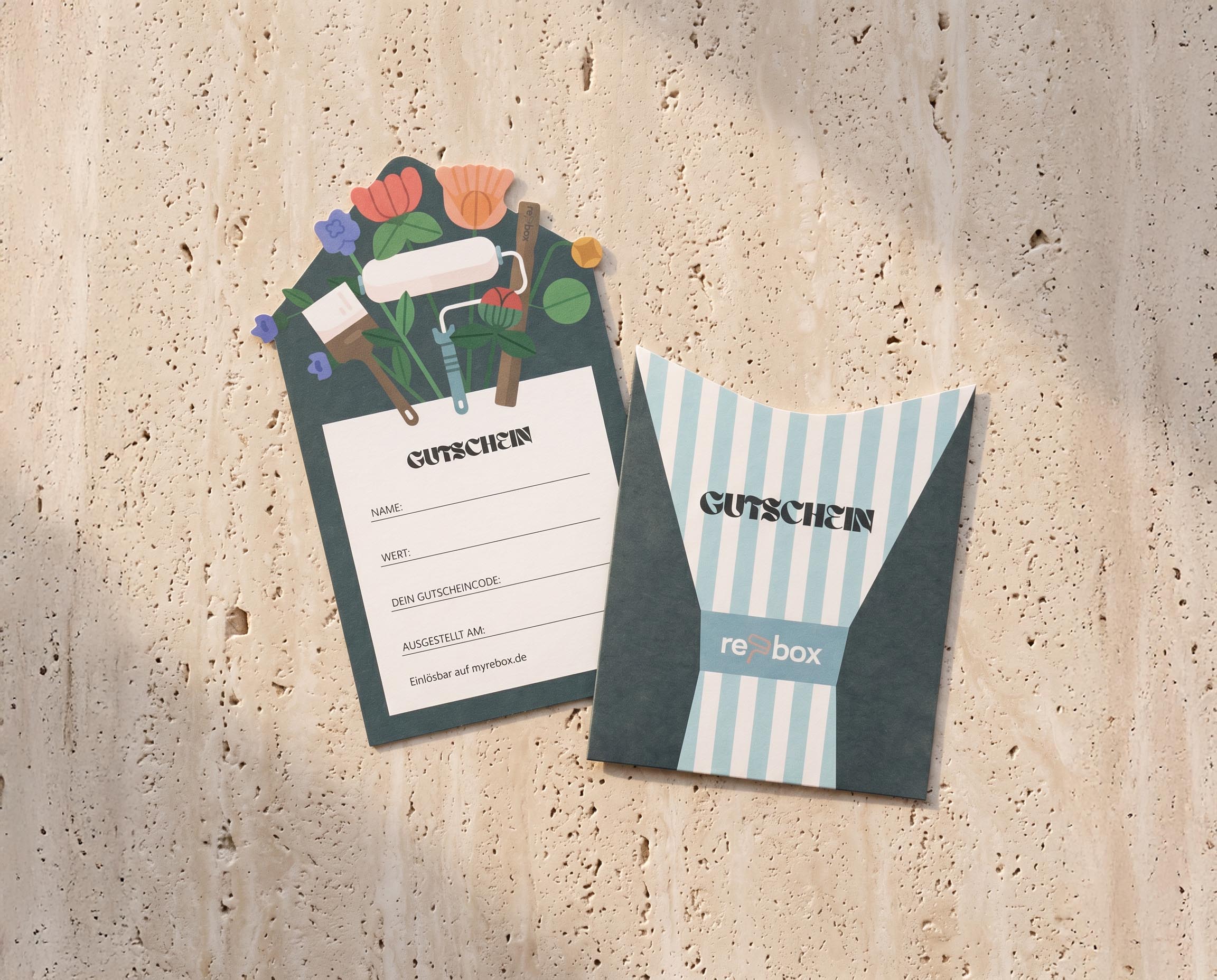 re-box Geschenkgutschein – Gutschein für Wandfarben und Renovierungsboxen