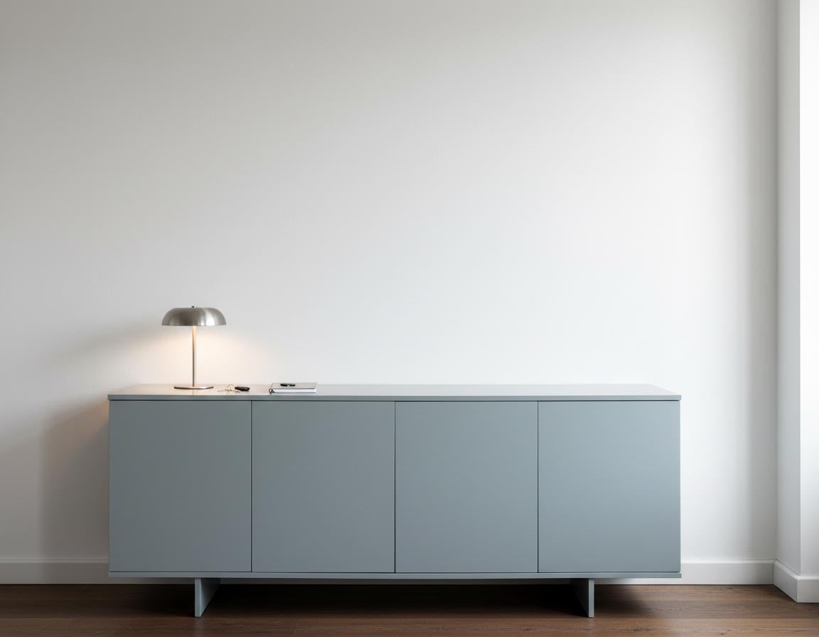 Holzoberfläche – re-box Lack Dove Horizon No. 26, seidenglänzend, Farbton sanftes Himmelblau, für Möbel & Holz