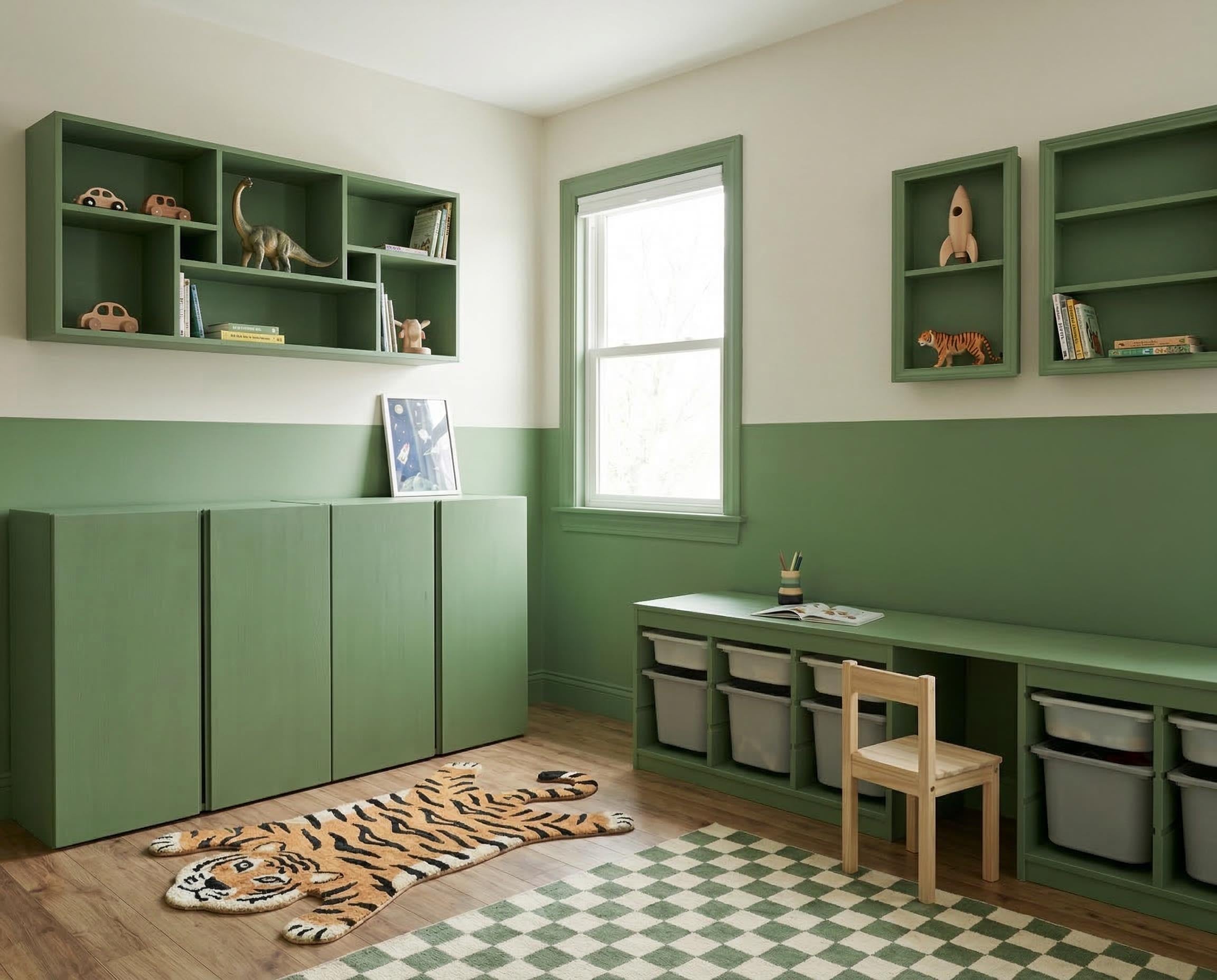 Kinderzimmer – re-box Lack Green Husk No. 10, seidenglänzend, Farbton sattes Grün, für Möbel & Holz
