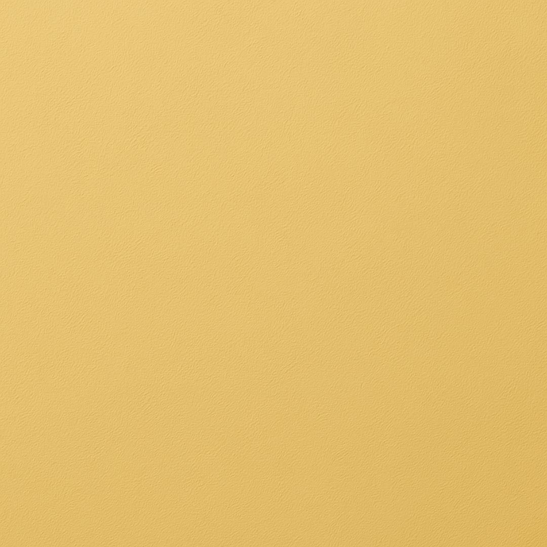 Frisch gestrichene Wand in re-box Wandfarbe Soleil Doux No.45 – warmes Sonnengelb