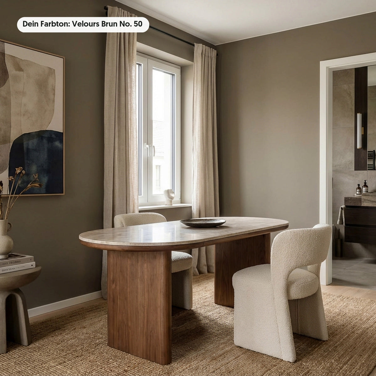 Raum in Velours Brun No. 50