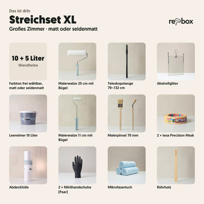 Streichset XL „Großes Zimmer“ – 15 Liter: das ist drin