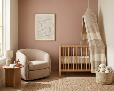 Kinderzimmer mit Wand in re-box Wandfarbe Rose Ash No. 13 – zartes Rosé
