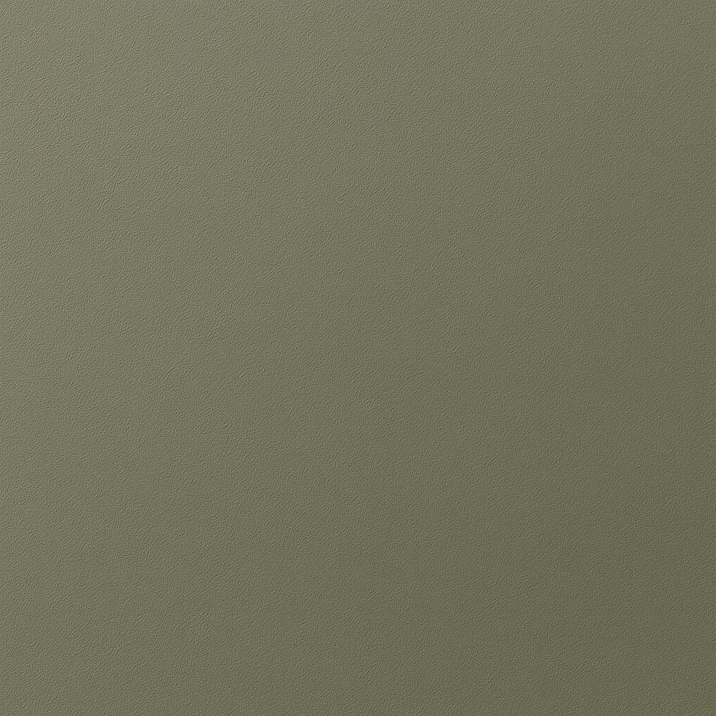 Frisch gestrichene Wand in re-box Wandfarbe Olive Drift No. 7 – erdiges Olivgrün