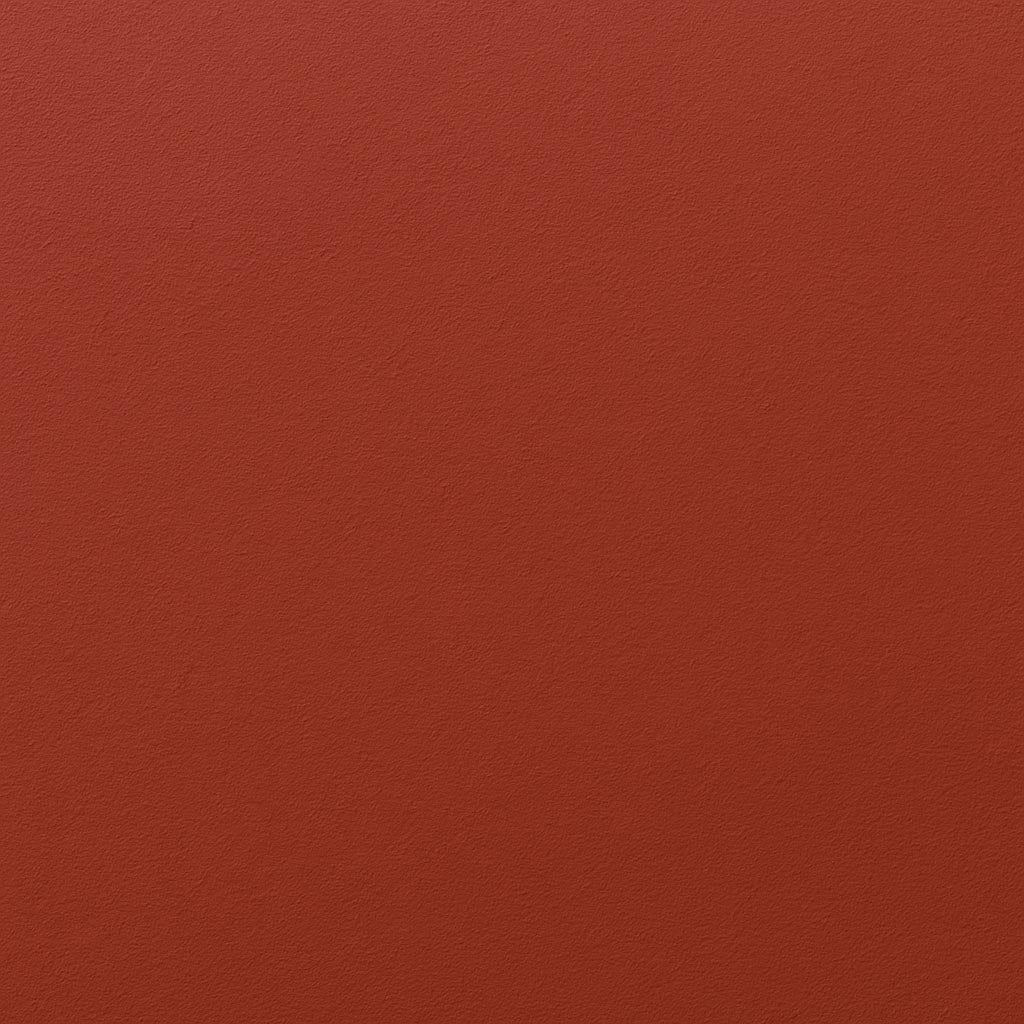 Frisch gestrichene Wand in re-box Wandfarbe Pimento Glow No. 34 – kräftiges Rot-Orange