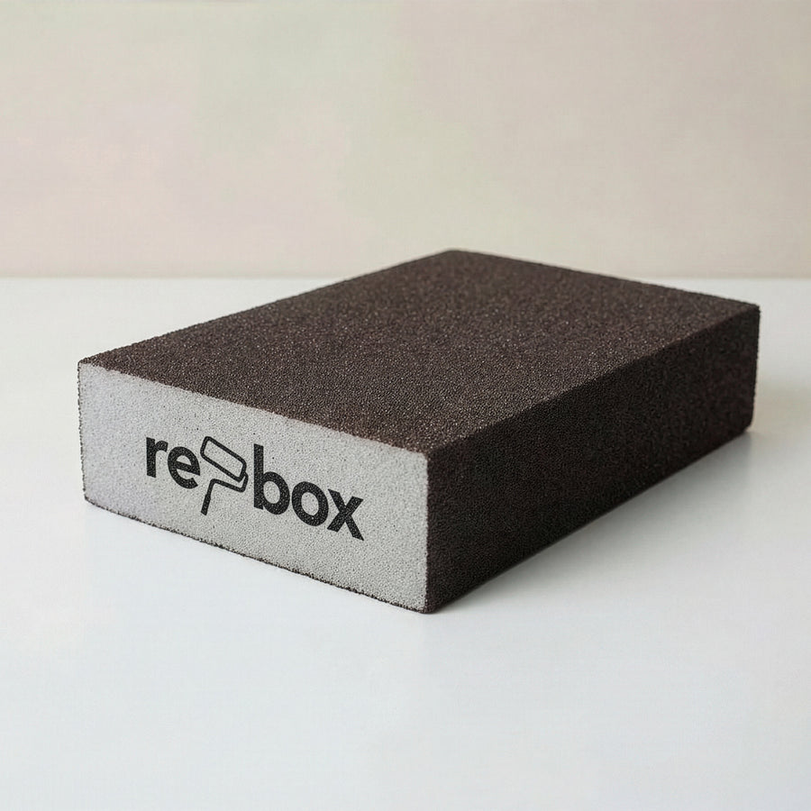 re-box Schleifblock Körnung 120 – zum Anschleifen von Wänden und Holz